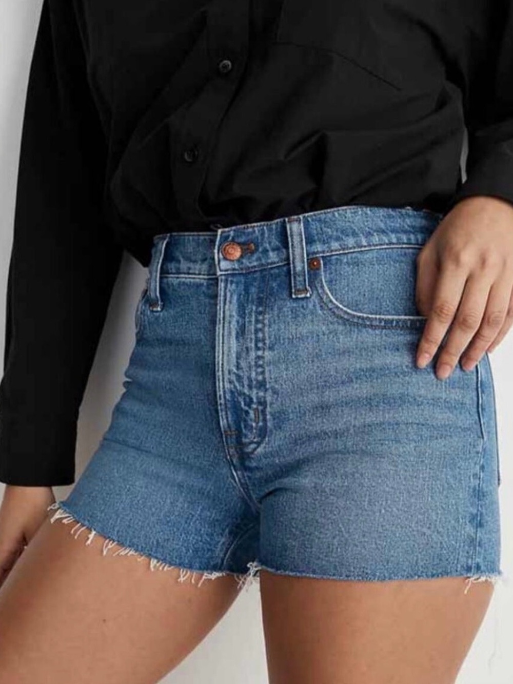 Madewell Curvy High-Rise Denim Shorts